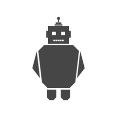 Robot flat simple icon