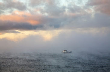 Lake Baikal in Listvyanka. Irkutsk oblast. Russian