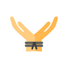 Obraz premium Kidnapping icon vector sign and symbol isolated on white background, Kidnapping logo concept
