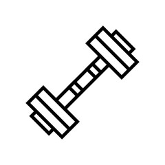 Dumbbell icon vector sign and symbol isolated on white background, Dumbbell logo concept