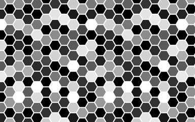 White honeycomb with a gradient color. Isometric geometry. 3D illustration