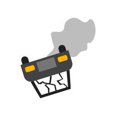 Accident icon vector sign and symbol isolated on white background, Accident logo concept