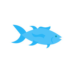Tuna icon vector sign and symbol isolated on white background, Tuna logo concept