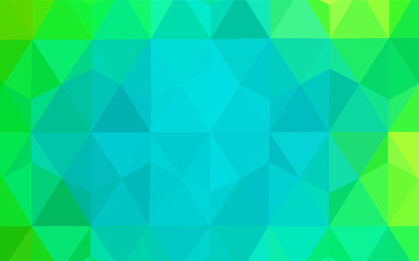 Obraz premium Light Green vector abstract polygonal pattern.