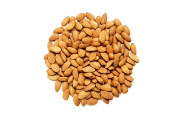 Almonds isolated on white background