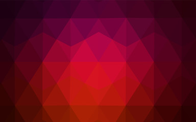 Obraz premium Dark Red vector polygon abstract background.