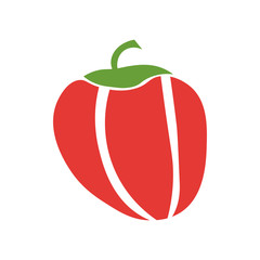 Bell pepper icon vector sign and symbol isolated on white background, Bell pepper logo concept