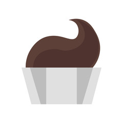 Cupcake icon vector sign and symbol isolated on white background, Cupcake logo concept