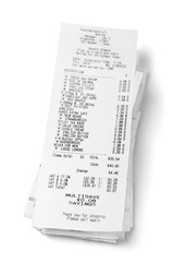 Naklejka premium Cash Register Receipts