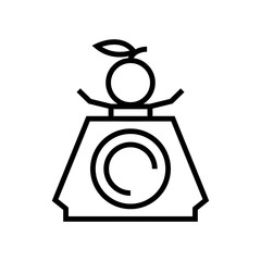 Nutrition icon vector sign and symbol isolated on white background, Nutrition logo concept