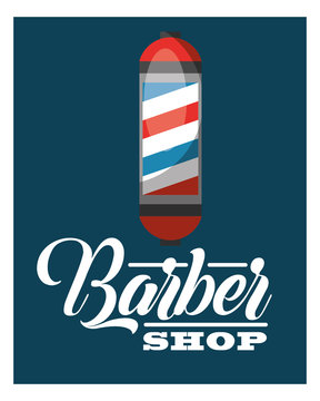baber shop poles hair beard cut vector illustration