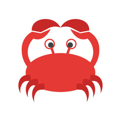 Crab icon vector sign and symbol isolated on white background, Crab logo concept