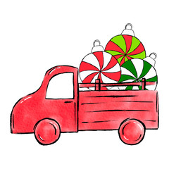 Xmas seasonal collection, Christmas ball clipart isolated  illus