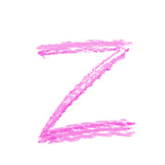 Single hand drawn letter isolated