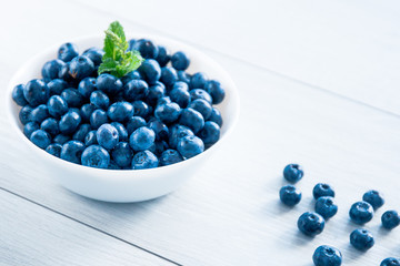 blueberries in the bowl