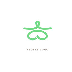 Illustration design of logotype business active person symbol.