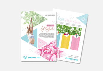 Yoga Flyer Layout with Triangle Elements