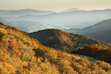 Fototapeta premium Bieszczady National Park near Wolosate village. Poland