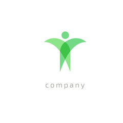 Abstract athlete logo icon vector design. Gym, sports games, fitness, business, trainer vector logo