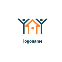 Abstract real estate agent logo icon vector design. Rent, sale of real estate vector logo.