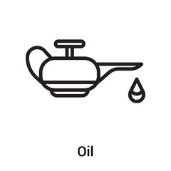 Oil icon vector sign and symbol isolated on white background, Oil logo concept