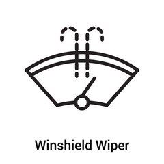 Winshield Wiper icon vector sign and symbol isolated on white background, Winshield Wiper logo concept