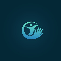 Abstract community logo icon vector design. Creative agency, social work, teamwork, business, advertising vector logo