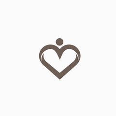 Abstract community logo icon vector design. Care, medicine, health, social work vector logo.
