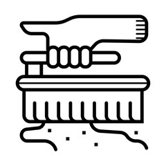 Cleaning brush icon