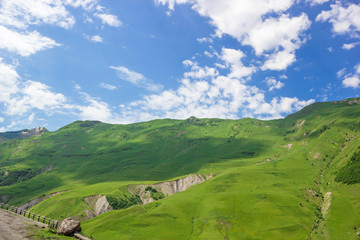 beautiful view of the mountains in a summer, sunny day. Georgia