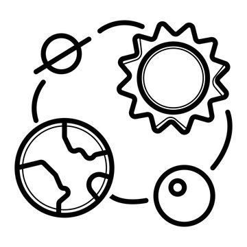 Solar system vector icon