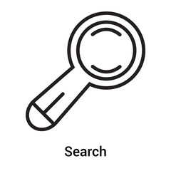 Search icon vector sign and symbol isolated on white background, Search logo concept