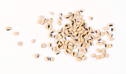 Cowpeas isolated on white background. Legume. 