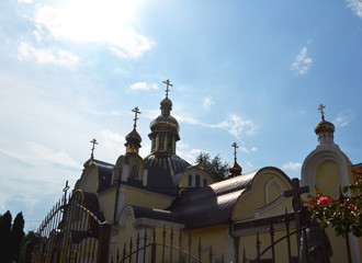 church, architecture, cathedral, religion, dome, monastery, building, orthodox, cross, tower, city, sky, europe, old, temple, travel, russia, landmark,  tourism, cupola, history, holy, town, ukraine,