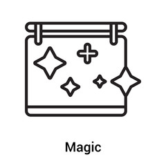 Magic icon vector sign and symbol isolated on white background, Magic logo concept
