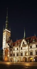 Townhouse at Upper Square (Horni namesti) in Olomouc. Moravia. Czech Republic