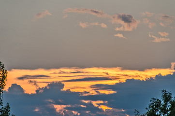 Sunset with Blue Clouds