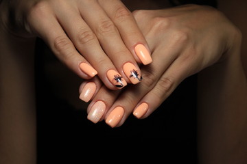 manicure with long nails