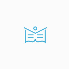 Obraz premium Abstract education logo icon vector design. College, school, university vector logo