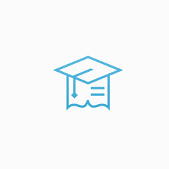 Fototapeta na wymiar Abstract education logo icon vector design. College, school, university vector logo