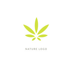 Abstract green leaf logo icon vector design. Landscape design, garden, Plant, nature and ecology vector logo