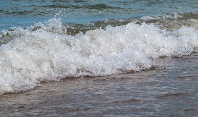 waves on the beach of the sea