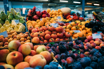 Fresg Ripe Fruits At A Farmers Market