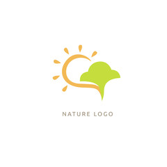 Abstract green leaf logo icon vector design. Landscape design, garden, Plant, nature and ecology vector logo