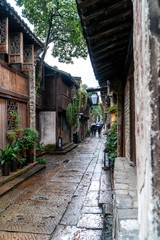 Fototapeta na wymiar Wuzhen's beautiful rivers and ancient architectural landscapes
