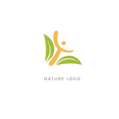 Abstract nature logo icon vector design. healthy food, ecology, spa, business, diet vector logo