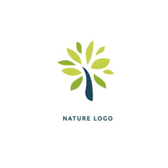 Abstract tree logo icon vector design. Landscape design, garden, Plant, nature and ecology vector logo