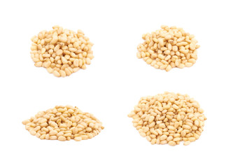 Pile of pine nuts isolated