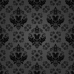 Classic seamless dark pattern. Traditional orient ornament. Classic vintage background