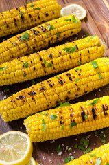 Barbecue of grilled corn